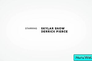 hot blonde masseuse skylar snow gets deep fucked and creampied by derrick pierce