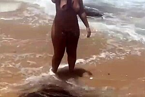 African Young Flashes on Beach Exhibition