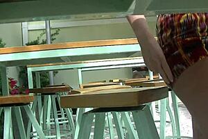 Helena Price asks, Want to see under my skirt?