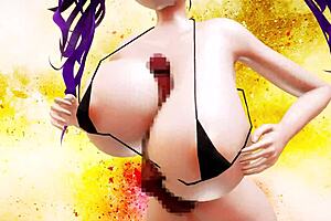 Big tits in bikini getting titty fucked by monster cock!