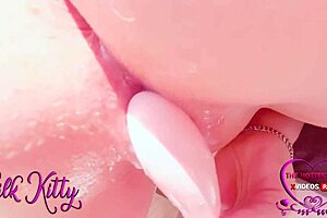close up female masturbation with toy brings passionate moaning huge orgasm