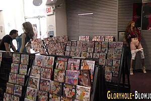 redheaded whore sucking big cock and getting creampie