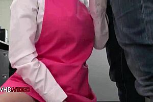 Asian office lady chihiro akino gives hardcore blowjob for creampie