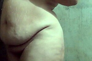 Latina BBW enjoys a relaxing bath in the shower