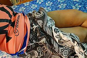 Cheating desi girlfriend strips and enjoys passionate sex with lover in hotel room