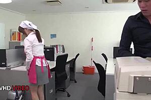 man, i’m givin’ chihiro akino a hardcore blowjob for that creampie in the office!