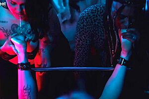 Bound foot tickling with deepthroat gagging