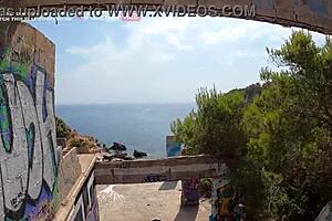 sex on paradisiac ibiza beach with facial and public walk alemaohub