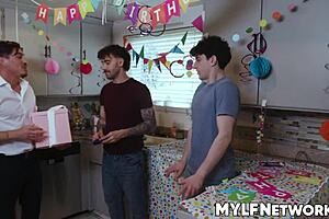 its livs birthday and her stepsons bet on which present she likes the most touched by her wish nade nick and tony make her wet dream come true