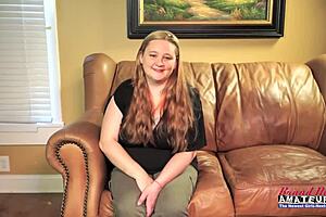 Curvy Redhead Coed Rose Masturbates And Gives Bj Before Getting Pussy Fucked