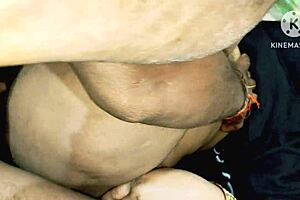 Indian wife getting hard-core ass fucking, rough and bent over with big cock.