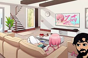 Zoey horny roomates our stepsister shows us how she has fun with her roommate all scenes with animation