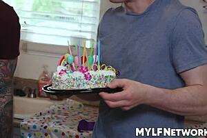 its livs birthday and her stepsons bet on which present she likes the most touched by her wish nade nick and tony make her wet dream come true