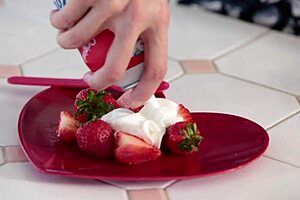 Watch Julia Ann's huge tits in this kitchen lesbian threesome?