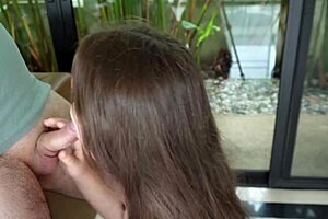 Excited Stepdaughter Rides Stepdad Roughly