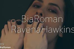 This Bitch Controls You With Her Pussy And Feet, Sucking And Licking In Lesbian Femdom