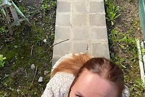 Fucking a russian beauty in the countryside nature.