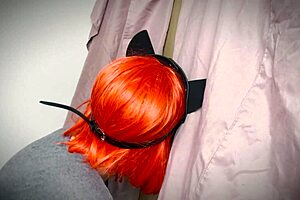 ginger girl discovers gloryhole and teases with blowjob