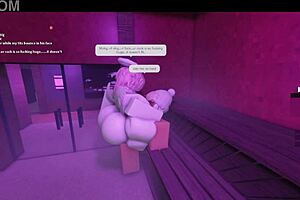 Hot Lady Fucks Me in Sauna with Her Big Monster Cock