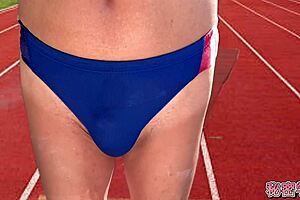 Im Impersonating A Track And Field Athlete Im A Sly Sly Who Masturbates Secretly Handjob Ejaculation Secret School