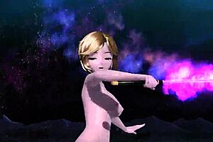 Kagamine Rin Meiko & Haku Knife Project Diva Nude Mod Full Nude