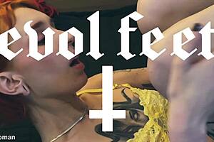 This Bitch Controls You With Her Pussy And Feet, Sucking And Licking In Lesbian Femdom