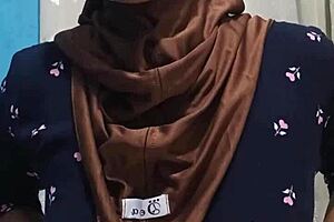 why is that beautiful hijab student masturbating when the house is empty?