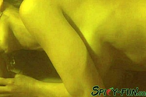 Busty girlfriend enjoys pussy licking in sauna.