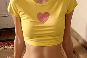 Blindfolded models showcase lingerie and bare feet