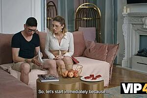 Vip4k Blonde Couple on Sofa