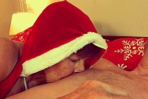 Granny Carmen Claus Delivers Classic Christmas Cock Action