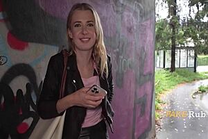 sweet blonde from slovakia gets fucked on street for cash 💰