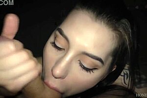 I can't beleive this hottest brunette teen 18+ is suckin me off in POV, she's not my sister or daughter.