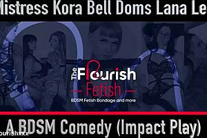 Wow, Mistress Kora Bell Dominates GILF Lana Lee with Gagging Dildo and Bondage on Flourish Fetish!