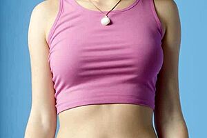 Blindfolded models showcase lingerie and bare feet