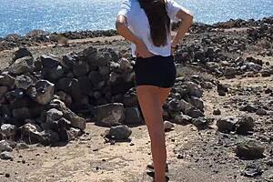 Public Pissing Teen 18+ Risks a Bold Blowjob While Camping