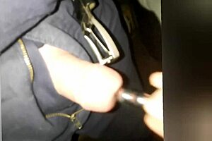 Jayq stretches urethra with huge steel plug