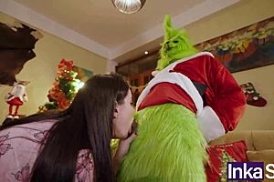grinch and victoria camargo get dirty this christmas with anal action.