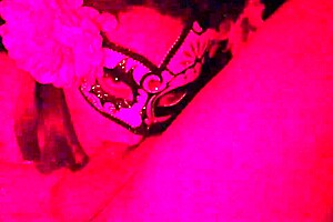 I'm masked in the red light district sucking that big cock with my latina ass spreading