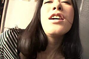 japanese milf kaede kuroki moans as dick enters her ripped jeans