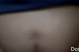 Slim Asian Petite Girl Fucked Hard In Pussy And Ass Making Her Stand In The Balcony