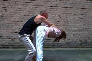 severe russian gopniks have hard sex in three stripes style with margo von teese