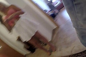 hot girls in heels and lingerie start lesbian party backstage