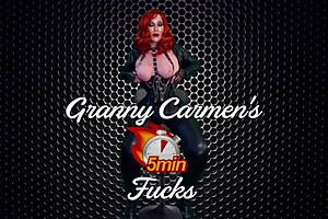 granny velma dinkley feels intense pleasure with dildo.