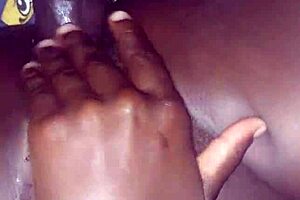 Sexy hairy pussy rubbed and fucked with big black cock