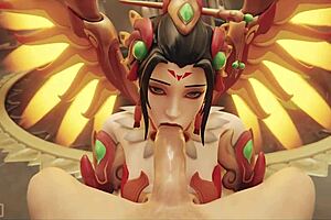 Mercy takes big cocks in hardcore compilation