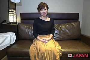 Petite Japanese Milf Gets Intense Creampie During Interview