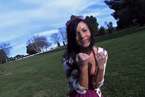 horny brunette masturbates with tits and shoes in lesbian heels scene