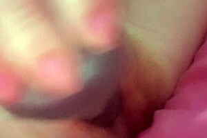 Masturbating Big Pussy with Fat Dildo and Massager