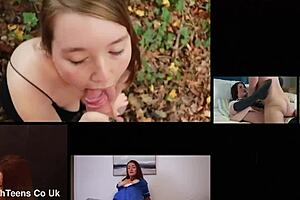 in the casting interview, the british 18 year old experiences her first anal creampie